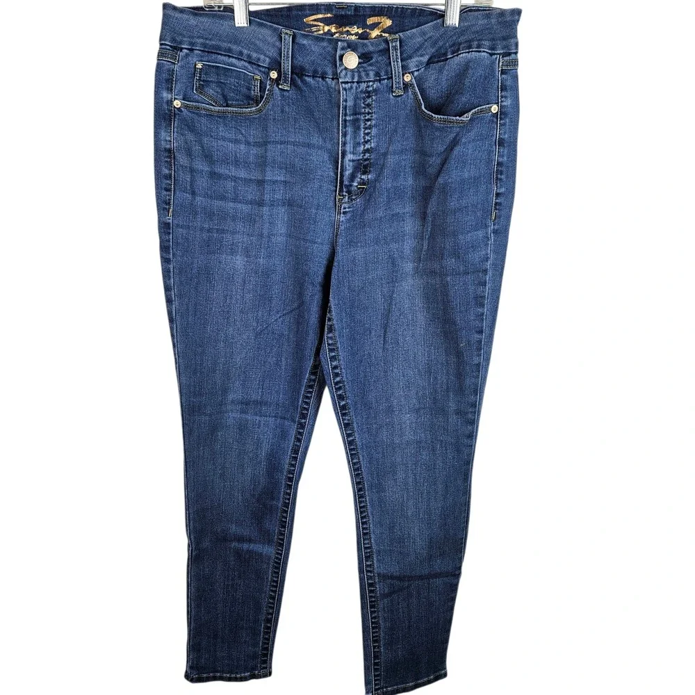 Seven7 Jeans Womens‎ Size 14 Alaska Wash TummyLess High Rise Skinny Denim